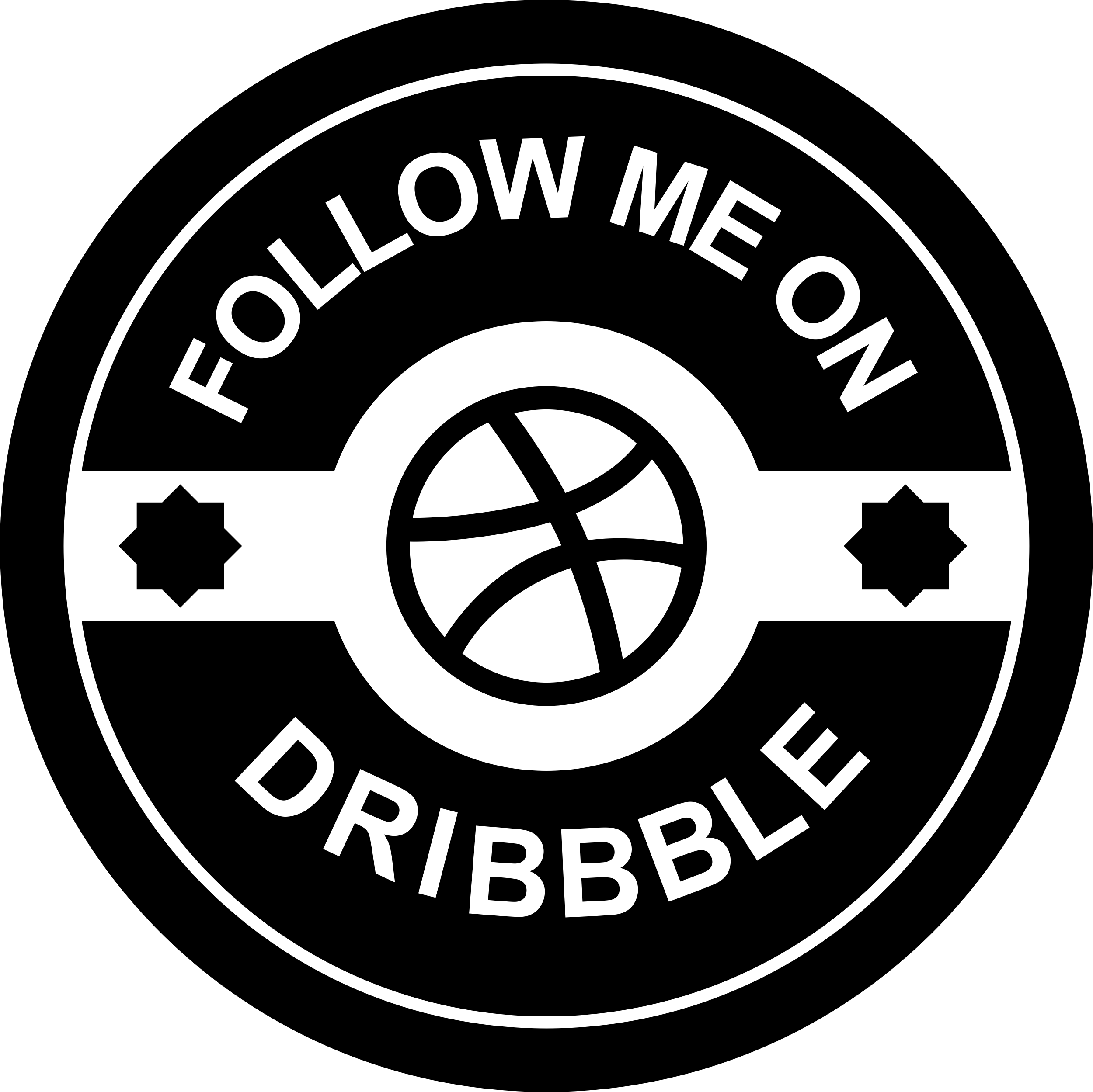 Dribbble Retro Badge Outline Svg Vector Free Vectors